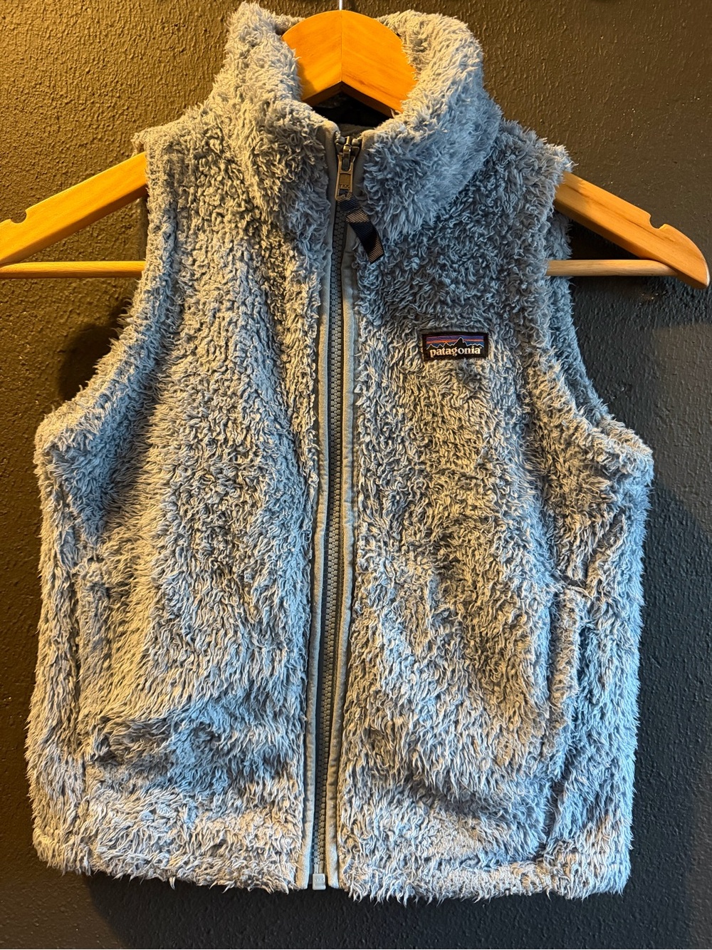 Patagonia Kids' Plush Fleece Vest — Light Blue
